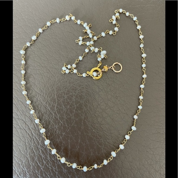 More Beautiful in Person Dainty Pearl Necklace - Picture 2 of 3